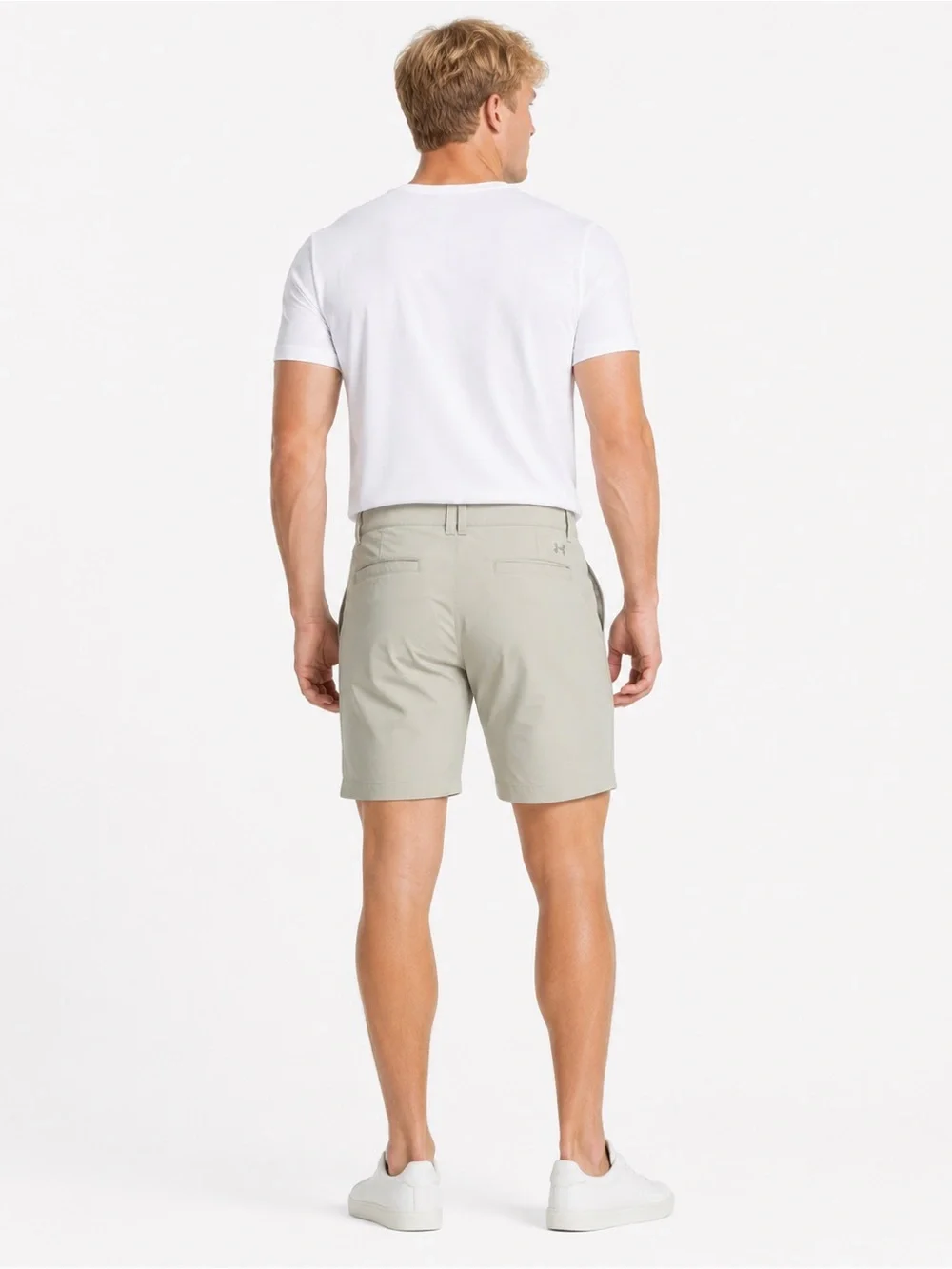Under Armour Men's Light Beige Performance Flat-Front Shorts